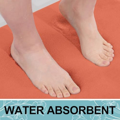 Smiry Memory Foam Bath Mat 47x17, Extra Soft and Absorbent Bathroom Rugs