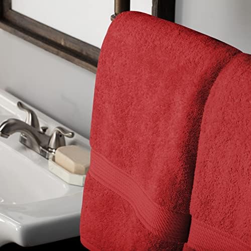 Superior Egyptian Cotton Ultra Plush & Absorbent, 10 Piece Set, Red
