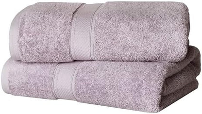 SUPERIOR Egyptian Cotton Plush & Absorbent, Bath Towel Set of 2, Purple