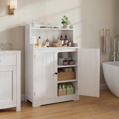Gizoon 40" H Bathroom Storage Cabinet with 2 Adjustable Shelves, White