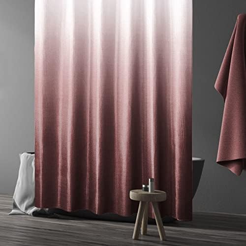 Gibelle Burgundy Ombre Fabric Shower Curtain for Bath Decor, 72 x 72