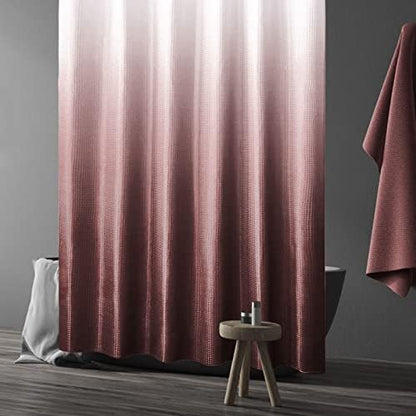 Gibelle Burgundy Ombre Fabric Shower Curtain for Bath Decor, 72 x 72