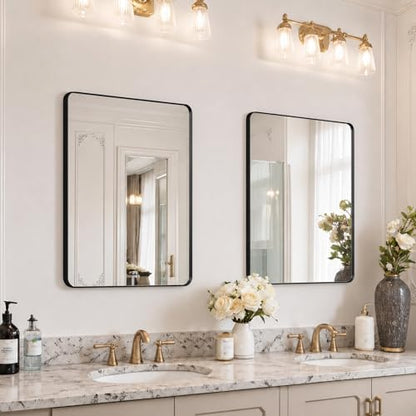 36"x30" Bathroom Vanity Mirror for Wall Aluminum Framed Farmhouse Rectangle