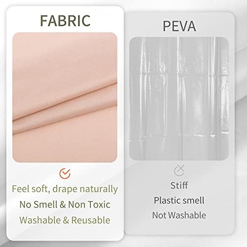 ALYVIA SPRING Waterproof Fabric Shower Curtain or Liner Blush Pink, 72x72