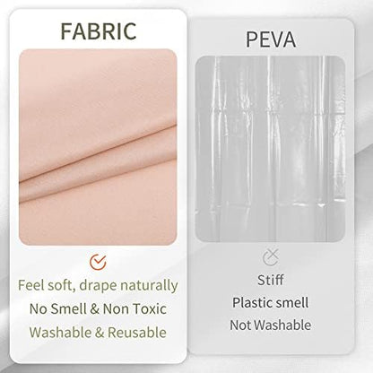 ALYVIA SPRING Waterproof Fabric Shower Curtain or Liner Blush Pink, 72x72