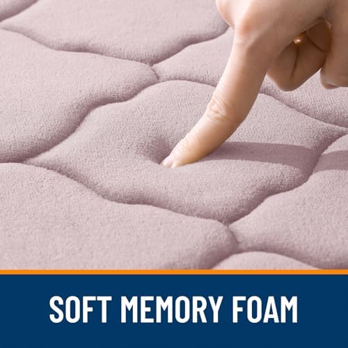 OLANLY Memory Foam Bath Mat Rug 44x24, Ultra Soft Bathroom Rugs, Dusty Rose