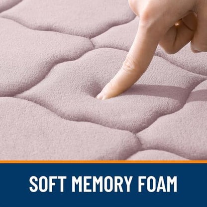 OLANLY Memory Foam Bath Mat Rug 30X20, Ultra Soft Bathroom Rugs, Dusty Rose