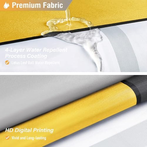 BTTN 72 x 78 Long Modern Geometric Waterproof Fabric Shower Curtain, Yellow