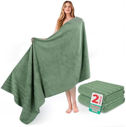 American Soft Linen 100% Cotton Luxury Turkish Towels, 2PC 35x70 Bath Sheet
