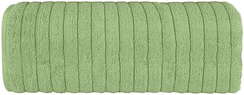 Elegant Comfort 100% Turkish Cotton Corduroy Ribbed Luxury Jumbo Bath Towel Ultra Soft - 35 x 70 Inch - Luxury Spa Premium Hotel Quality Highly Absorbent and Quick Dry Large Bath Towel, Sage