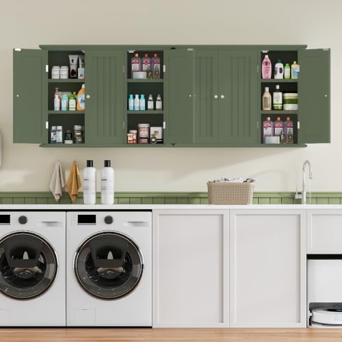 ChooChoo Laundry Cabinet with 3 Doors and Adjustable Shelves