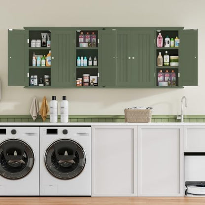 ChooChoo Laundry Cabinet with 3 Doors and Adjustable Shelves