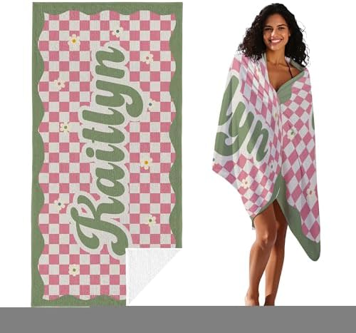JML Personalized Beach Towel with Name, Microfiber, 30 x 60 in