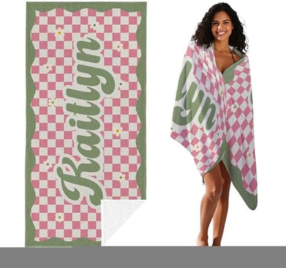 JML Personalized Beach Towel with Name, Microfiber, 30 x 60 in
