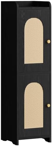 Hzuaneri Bathroom Storage Cabinet, Small Corner Floor Cabinet with 2 Doors