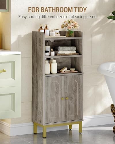 Hzuaneri Bathroom Storage Cabinet, Small Floor Cabinet with 2 Door