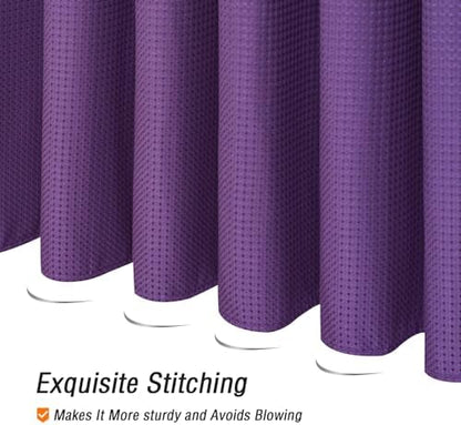 Gibelle Extra Long Purple Fabric Shower Curtain, 72 x 84