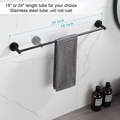 BGL Bathroom Hardware Set Black Bathroom Accessory Set Towel Bar 8 Pieces