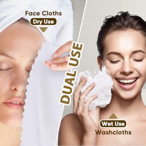 Orighty Washcloths 48 Pack, Ultra Soft Face Towels 12 x 12 inch