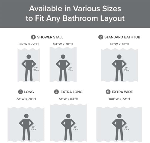 Madison Park Arbor Waffle Extra Wide Shower Curtain, 108 x 72, Charcoal