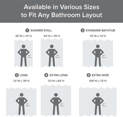 Madison Park Arbor Waffle Stall Shower Curtain, 36 x 72, Charcoal