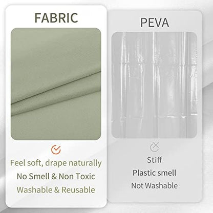 ALYVIA SPRING Stall Waterproof Fabric Shower Curtain or Liner Sage, 36x72