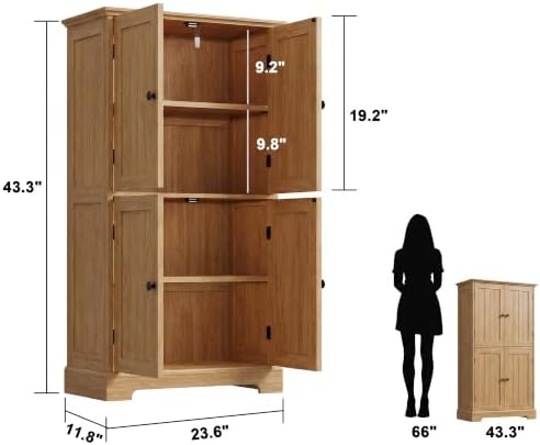 ChooChoo Bathroom Floor Cabinet with Adjustable Shelves