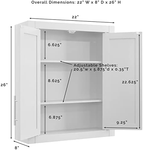 Crosley Furniture Savannah Medicine Cabinet, Wall Mount