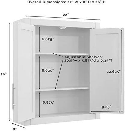 Crosley Furniture Savannah Medicine Cabinet, Wall Mount