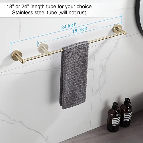 BGL Bathroom Accessory Set Brushed Gold 4 Pieces Towel Rack Set