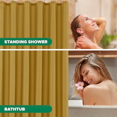 Fabric Shower Curtain Liner 72x72 Inch-Gold Standard Size Shower Liners