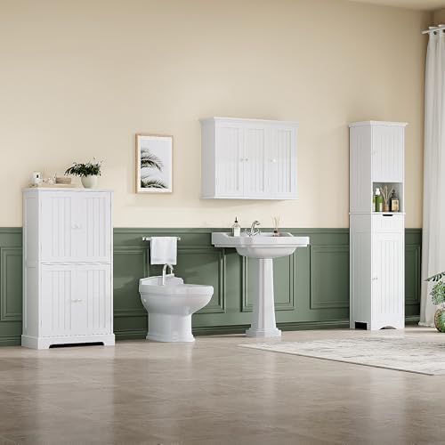 ChooChoo Laundry Cabinet with 3 Doors and Adjustable Shelves