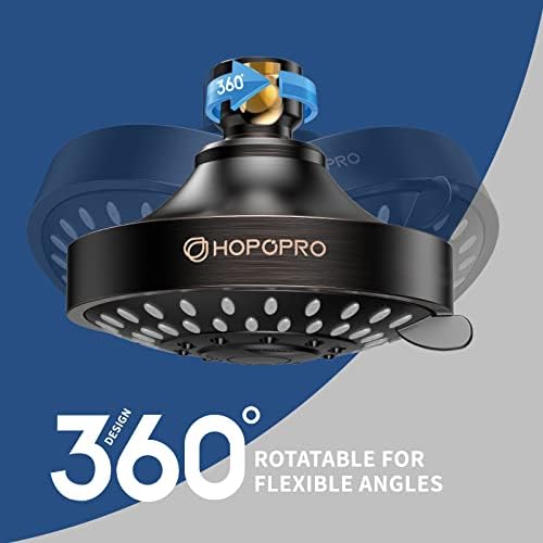 High Pressure Shower Head, HOPOPRO 5-Mode Fixed Showerhead, NBC Recommended