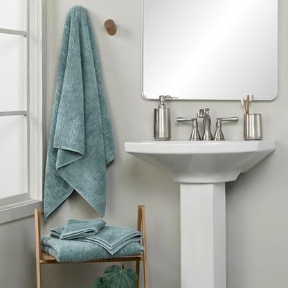 SKL Home CloudSoft Hand Towel Set, 2-Piece, 100% Cotton Luxury, Teal