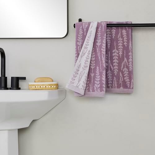 SKL Home Lavender Silhouette Hand Towel Set-2pc, Reversible, Purple