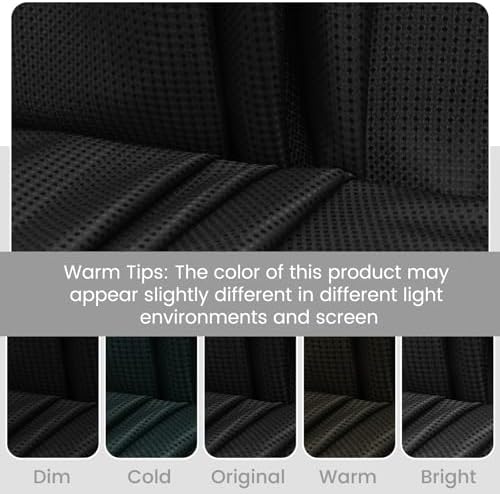 SORTTO No Hook Waffle Shower Curtain with Snap in Liner Set, 54x74, Black