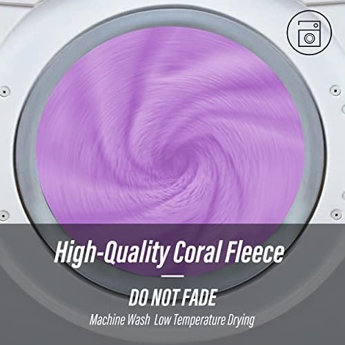 MOONQUEEN Ultra Soft Towel Set-Quick Drying - 2 Bath Towels 2 Hand Towels 2 Washcloths-Microfiber Coral Velvet Highly Absorbent Towel for Bath Fitness,Bathroom,Sports,Yoga, Travel(Purple, 6 Pcs)