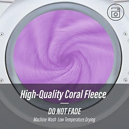 MOONQUEEN Ultra Soft Towel Set-Quick Drying - 2 Bath Towels 2 Hand Towels 2 Washcloths-Microfiber Coral Velvet Highly Absorbent Towel for Bath Fitness,Bathroom,Sports,Yoga, Travel(Purple, 6 Pcs)