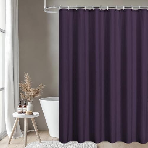 Waterproof Fabric Shower Curtain,No Liner Needed,72x72,Purple
