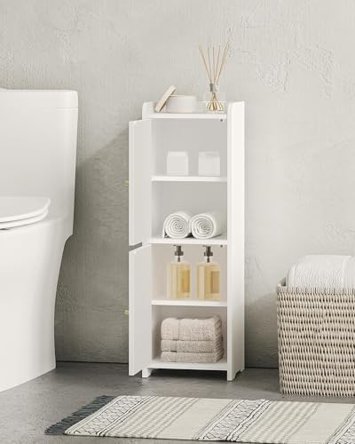 Hzuaneri Bathroom Storage Cabinet, Small Corner Floor Cabinet with 2 Doors