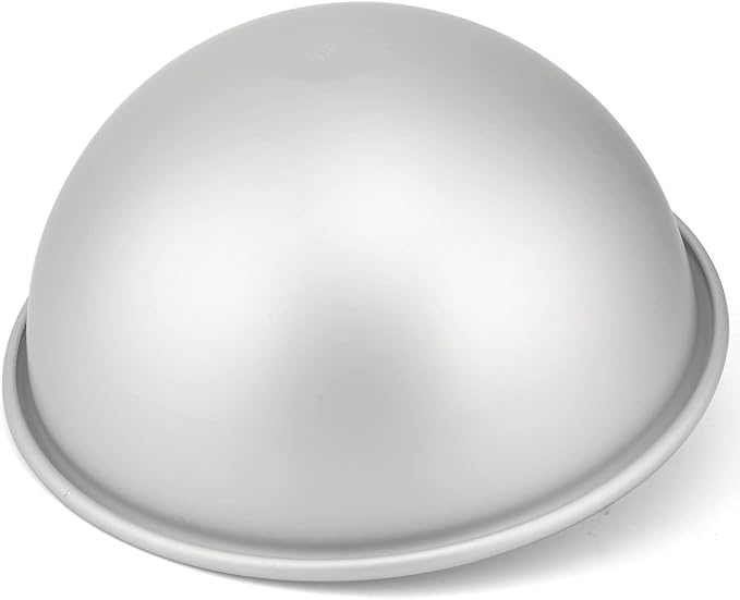 8 Inches Hemisphere Football Cake Pan, 3D Soccer Half Ball Birthday Cake Pan, Aluminum Cake Mold Nonstick Baking Tool