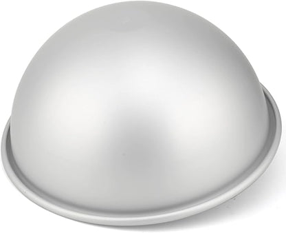 8 Inches Hemisphere Football Cake Pan, 3D Soccer Half Ball Birthday Cake Pan, Aluminum Cake Mold Nonstick Baking Tool