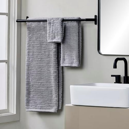 SKL Home CloudSoft Bath Towel, 100% Cotton Luxury, Gray