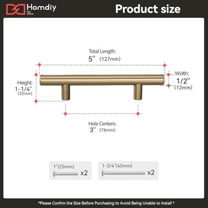 homdiy 20 3in Cabinet Handles Champagne Bronze Kitchen Cabinet Pulls Drawer Pulls for Dresser Drawers