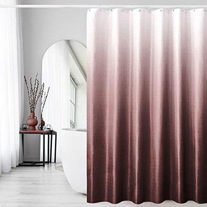 Gibelle Burgundy Ombre Fabric Shower Curtain for Bath Decor, 72 x 72