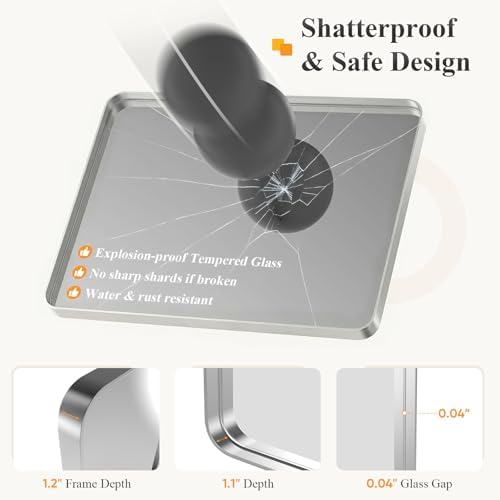 NEWBULIG Bathroom Mirror for Over Sink, 30X48 Inch Wall Vanity Mirror