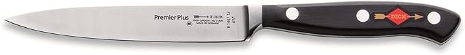 F. DICK – Premier Plus Paring Knife - Kitchen knife with 4.7" blade & 56 HRC - Ideal for small cutting work - Ultra sharp - Stainless steel - Ergonomic handle - High carbon - Made in Germany