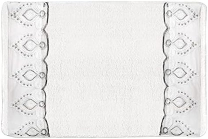 Zahari Home Monaco Modern Bathroom Rug Classic Luxury Bath Rug Contemporary Decor Beautiful Bath Shower Tub Décor Unique Design Stylish Bathroom Rug Shower Mat