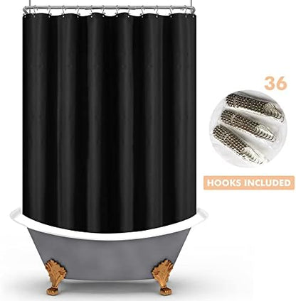 Mrs Awesome 180x70 Extra Wide Size Shower Curtain Liner Black