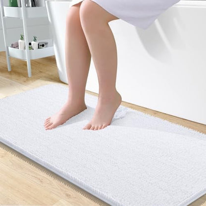 OLANLY Large Bathroom Rugs 50x30, Extra Soft Absorbent Chenille Bath Rugs